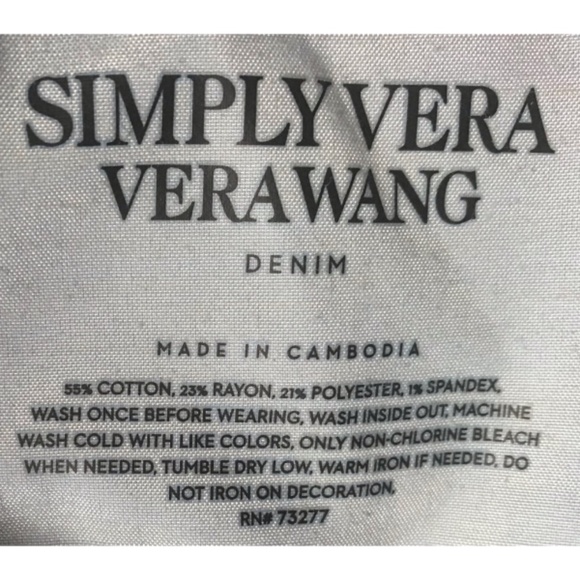 Simply Vera Wang Boot cut jeans Size 8 Petite - Picture 5 of 6